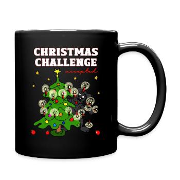 Christmas Challenge Accepts Dog - Full Colour Mug - black - Right