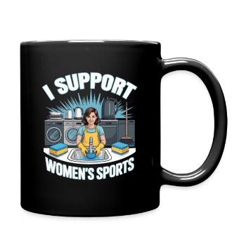 Je soutiens le bootleg inportable du sport féminin - Mug uni - noir - Droite