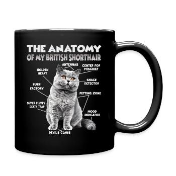 Motifs de chats mignons Femmes Chats Femmes Britanniques - Mug uni - noir - Droite