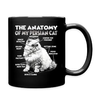 Süßes Katzen Frauen Motiv Katzen Spruch - Tasse einfarbig - Schwarz - Rechts