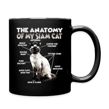Siamkatzen T | Siamkatze Katzen Siam Katzen - Tasse einfarbig - Schwarz - Rechts