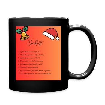 Christmas Checklist Design - Full Colour Mug - black - Right