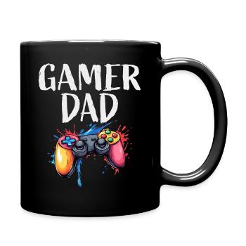 Gamer Dad Controller Splash - Full Colour Mug - black - Right