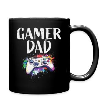 Gamer Dad - Tasse einfarbig - Schwarz - Rechts