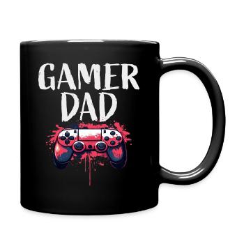 Gamer Dad Controller Kunst - Tasse einfarbig - Schwarz - Rechts