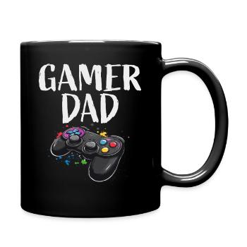 Gamer Dad - Tasse einfarbig - Schwarz - Rechts