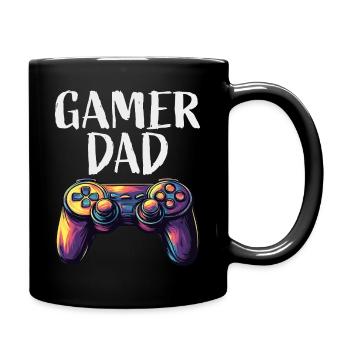 Gamer Dad Controller Motiv - Tasse einfarbig - Schwarz - Rechts