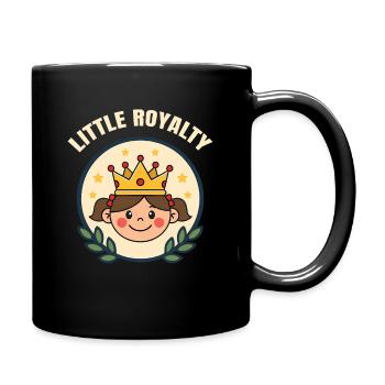 Petite royauté – Douce fille avec une couronne - Mug uni - noir - Droite