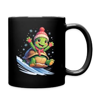Winter Wave Surfturtle - Full Colour Mug - black - Right