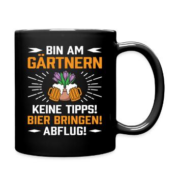 Gardener Saying Beer Hobby Gardener Father Dad - Full Colour Mug - black - Right