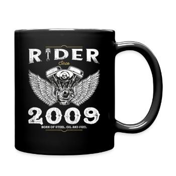 Rider depuis 2009 - 16 ans de routes ouvertes - Mug uni - noir - Droite