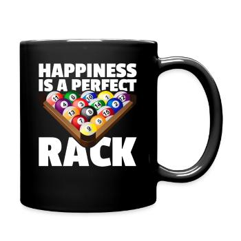 Perfect rack lustiges Billard Billardspieler - Tasse einfarbig - Schwarz - Rechts