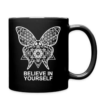 Believe In Yourself Schmetterling - Tasse einfarbig - Schwarz - Rechts
