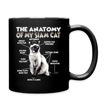 Siamkatzen T | Siamkatzen Katzen Siam Katzenhalter - Tasse einfarbig - Schwarz - Rechts