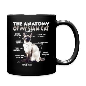 Siamese Cats Gift Cat Owner Gift Idea - Full Colour Mug - black - Right