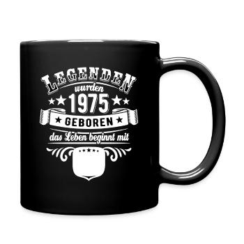 Legends were born in 1975 | Enter age - Full Colour Mug - black - Right