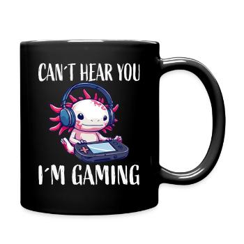 Ich hör dich nicht, ich zocke Gaming - Tasse einfarbig - Schwarz - Rechts