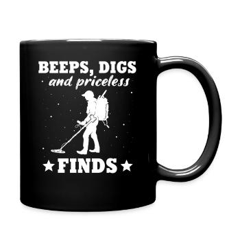 Dirt Fishing Metal Detector Probes - Full Colour Mug - black - Right