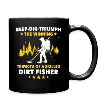 Dirt Fishing Detectorists - Full Colour Mug - black - Right