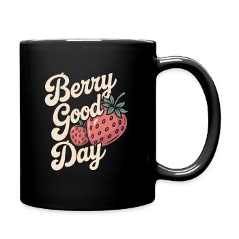 Berry Good Day - Strawberry - Full Colour Mug - black - Right