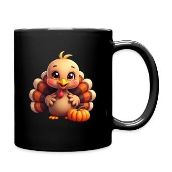 Thanksgiving Truthahn Baby - Tasse einfarbig - Schwarz - Rechts