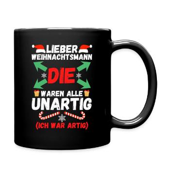 Bogenschütze Bogensport Bogenschießen - Tasse einfarbig - Schwarz - Rechts