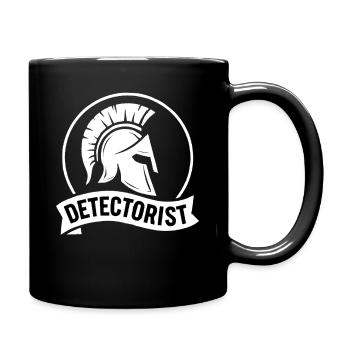 Detektor-Schatzjäger-Metalldetektor-Design - Tasse einfarbig - Schwarz - Rechts