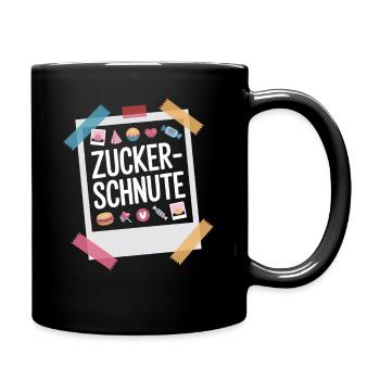 Zuckerschnute Naschkatze Schokolade Zuckerschnuten - Tasse einfarbig - Schwarz - Rechts