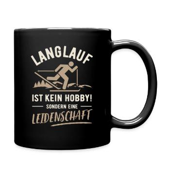 Cross-country skiing passion – not a hobby - Full Colour Mug - black - Right