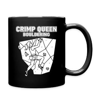 Crimp Queen Bouldering Kletterspaß - Tasse einfarbig - Schwarz - Rechts