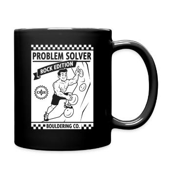 Problem Solver Rock Edition Climbing Wall Fun - Full Colour Mug - black - Right
