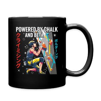 Angetrieben von Chalk- und Beta-Kletterdesign - Tasse einfarbig - Schwarz - Rechts