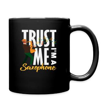 Tell me I'm a saxophonist Funnier - Full Colour Mug - black - Right