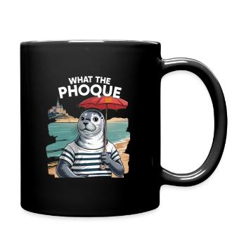 Was der Phoque Normandy Regional Humor Pride - Tasse einfarbig - Schwarz - Rechts