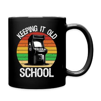 Arcade Keeping It Old School Gaming Retro Gamer - Tasse einfarbig - Schwarz - Rechts
