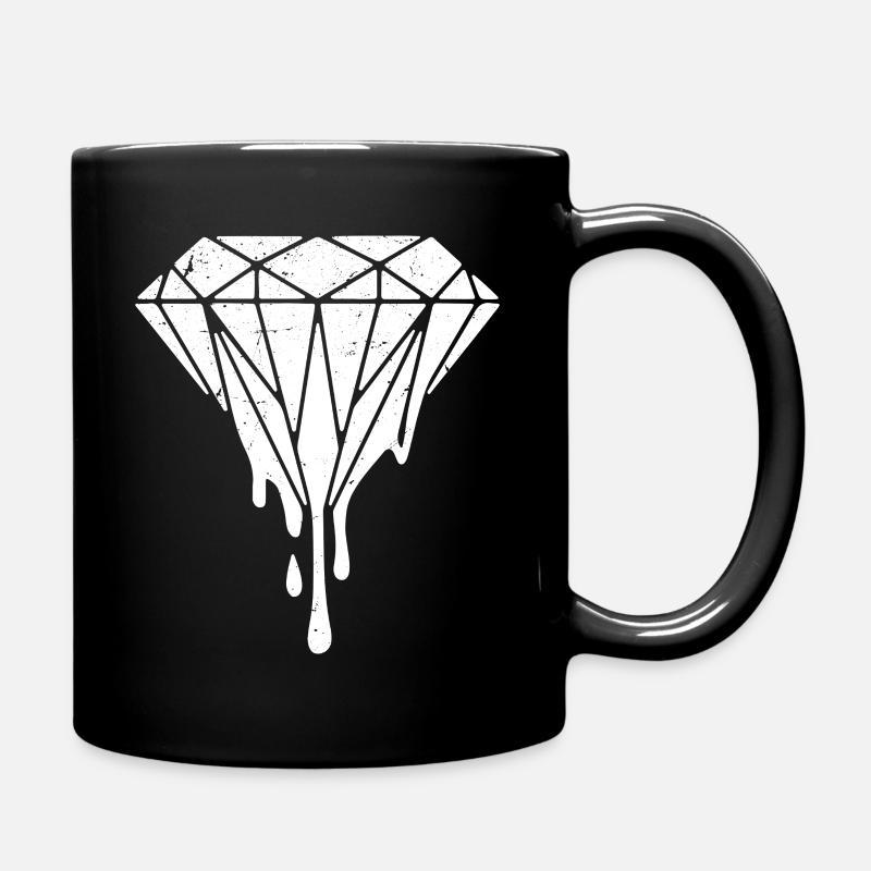 Diamond Melting Retro Vintage - Tasse einfarbig - Schwarz