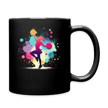 Pom-pom girl, Cheerleading, Cheer, fille - Mug uni - noir - Droite