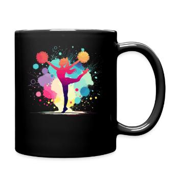 Pom-pom girl, Cheerleading, Cheer, fille - Mug uni - noir - Droite