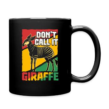 Okapi Tier - Tasse einfarbig - Schwarz - Rechts