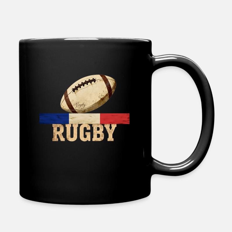 Rugby Français Vintage Logo - Mug uni - noir