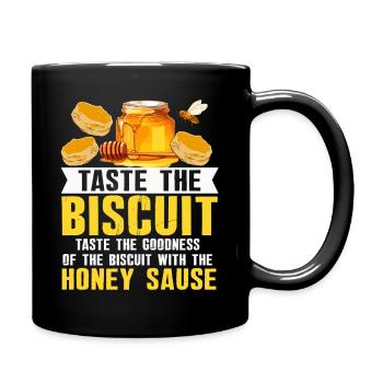 Honey Biscuit Slogan Tee - Tasse einfarbig - Schwarz - Rechts
