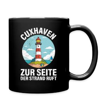 Cuxhavener TO THE PAGE THE BEACH IS CALLING Funny - Full Colour Mug - black - Right