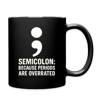 Grammar Oxford Comma Language Rules - Full Colour Mug - black - Right