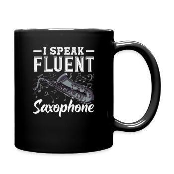 Je parle couramment saxophone saxophone saxophoniste - Mug uni - noir - Droite