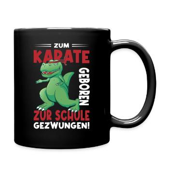 Children born to karate, forced to go to school - Full Colour Mug - black - Right