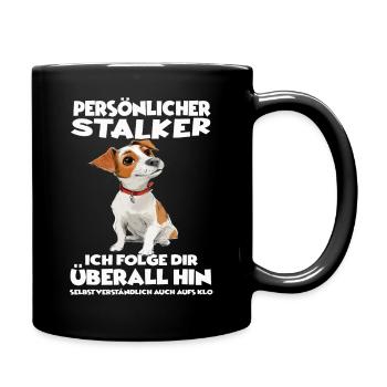 Jack Russell Terrier Hundehalter Hundeliebhaber  - Tasse einfarbig - Schwarz - Rechts