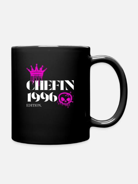 Chefin Edition 1996 29 Birthday Saying - Full Colour Mug - black