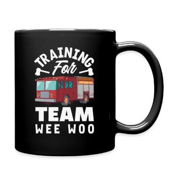 Wee Woo Squad Fire Tiny Feuerwehrmann - Tasse einfarbig - Schwarz - Rechts