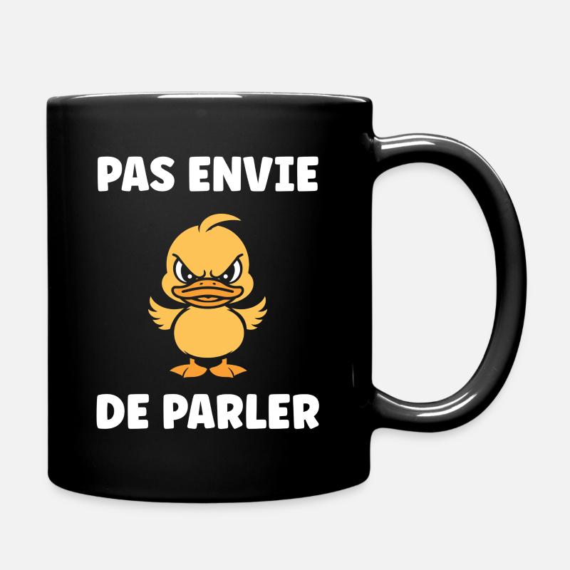 Pas envie de parler Canard - Mug uni - noir