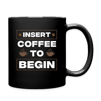 UN CAFÉ POUR COMMENCER - Mug uni - noir - Droite